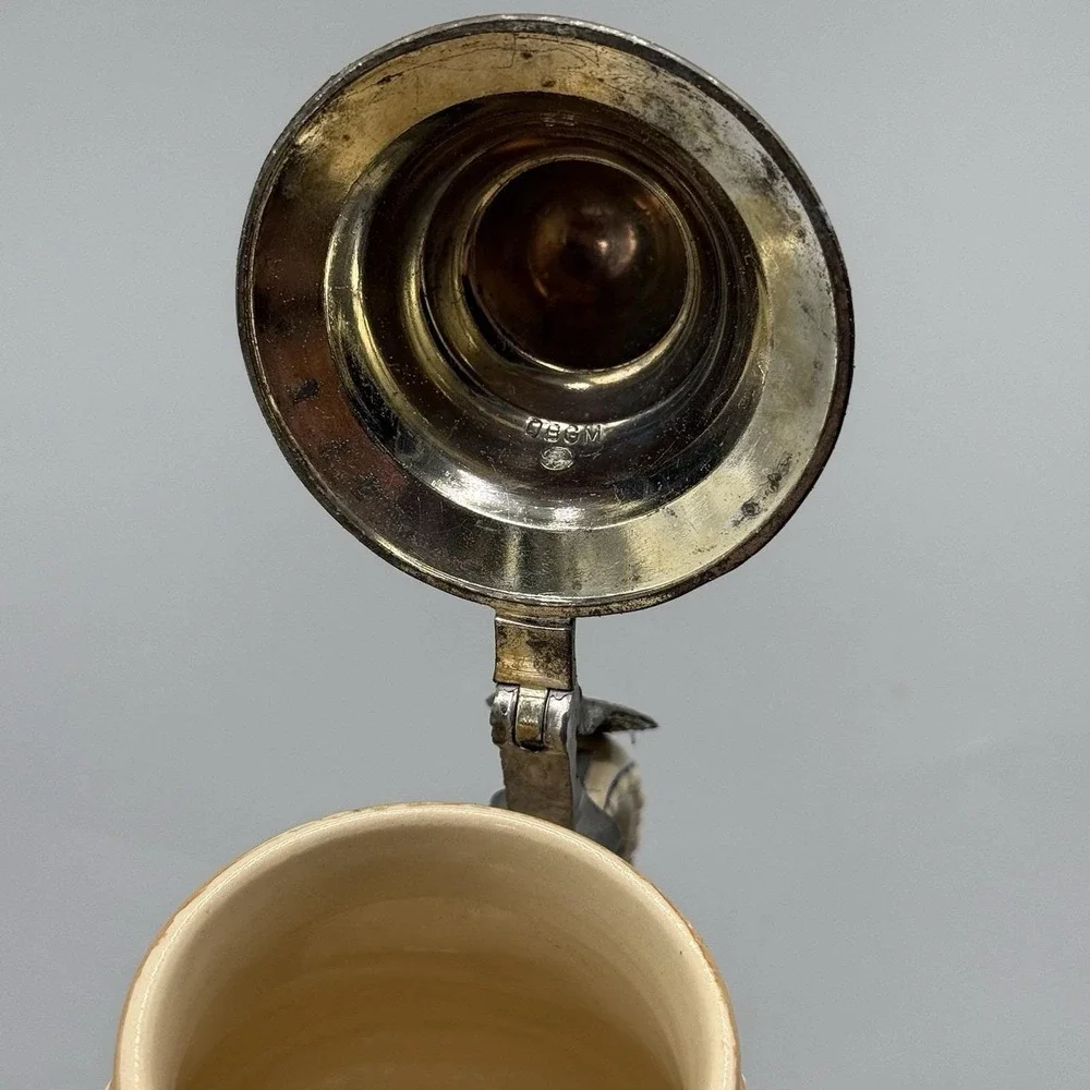 Vintage Heidelberg Germany Beer Stein‎ OBGM Pewter Lid 0.5L Castle M&R